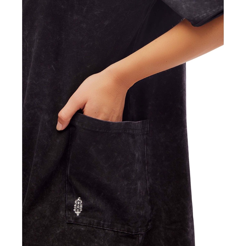 FP Movement Free People Hot Shot Tee Romper Black Noir Small NWT - Picture 4 of 10